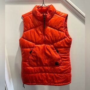 Burton Orange Quilted Puffer Vest